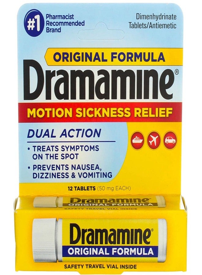 Dramamine Original Formula - 12 ct, Pack of 6 - Image 1